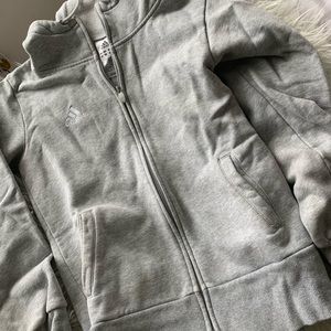 Grey Adidas zip up sweater
